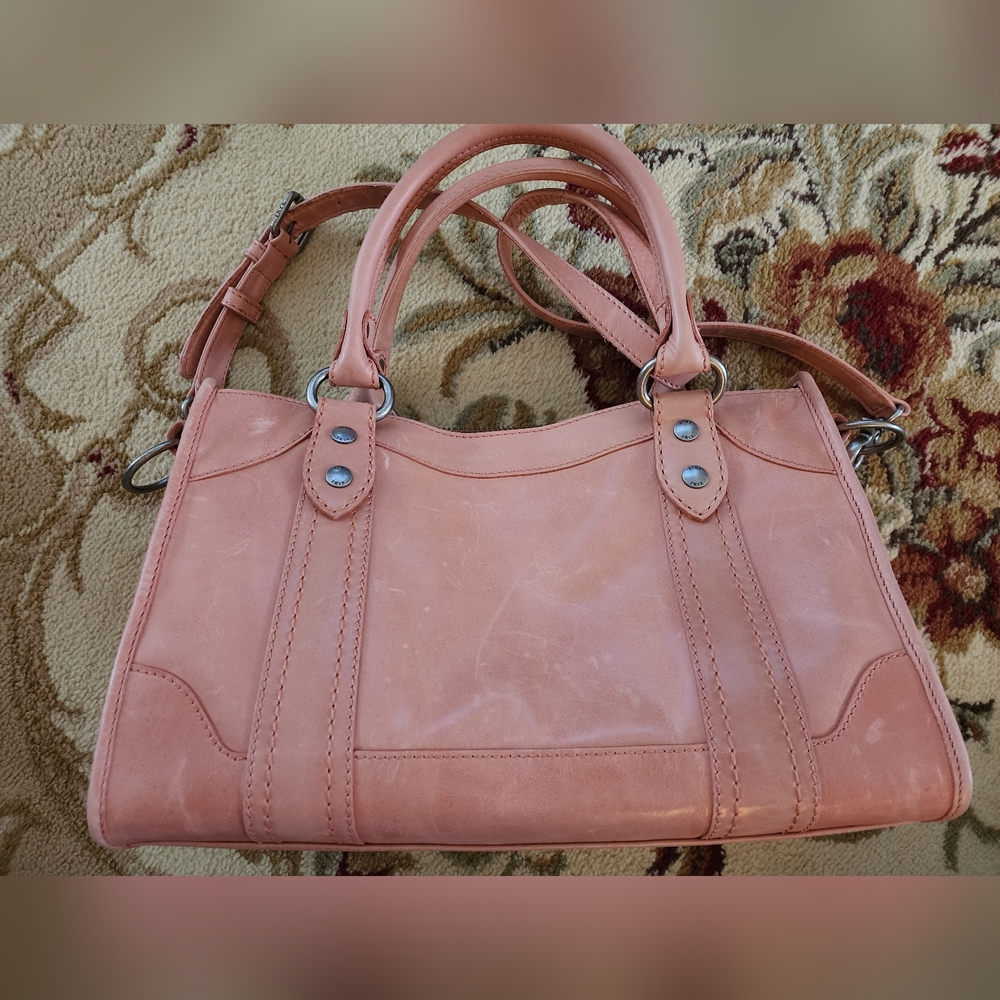 FRYE Pink Leather Satchel